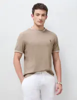 Brand Embroidered Slim Fit T-Shirt
