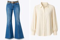 Western Chic Flare Denim Co-ord Look for Women
